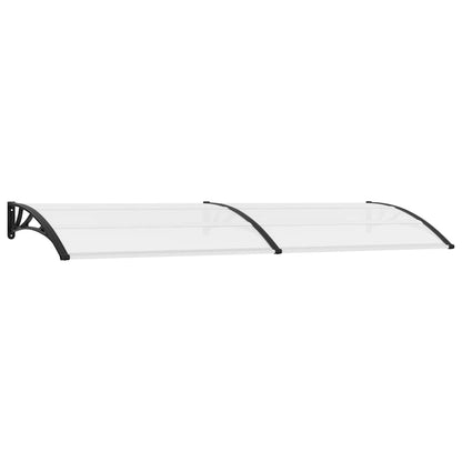 Pensilina per Porta Nera e Trasparente 300x75 cm in PC | homemem39