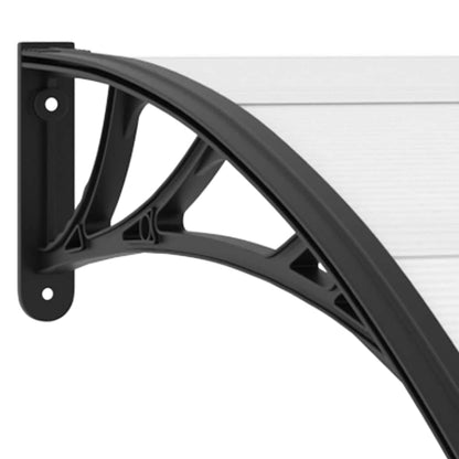 Pensilina per Porta Nera e Trasparente 300x75 cm in PC | homemem39