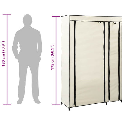 Armadi Pieghevoli 2 pz Crema 110x45x175 cm in Tessuto | homemem39