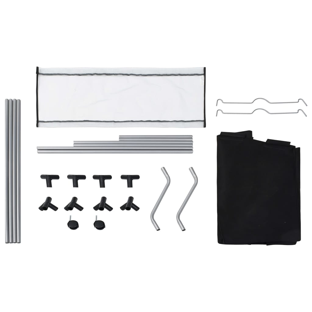 Portabiancheria con 3 Sacchi in Acciaio Nero - homemem39