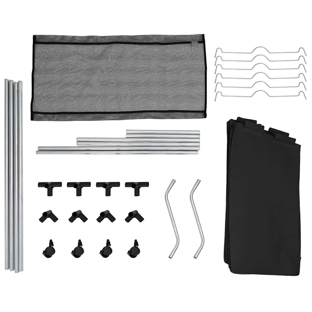 Portabiancheria con 3 Sacchi in Acciaio Nero - homemem39