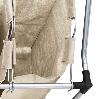 Portabiancheria con 4 Sacchi Crema in Acciaio - homemem39