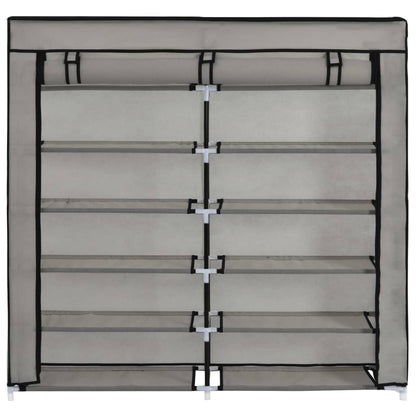 Scarpiera Coperta Grigia 115x28x110 cm in Tessuto - homemem39