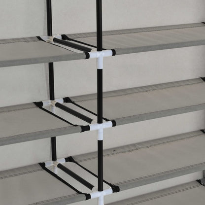 Scarpiera Coperta Grigia 115x28x110 cm in Tessuto - homemem39