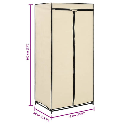 Armadio Crema 75x50x160 cm