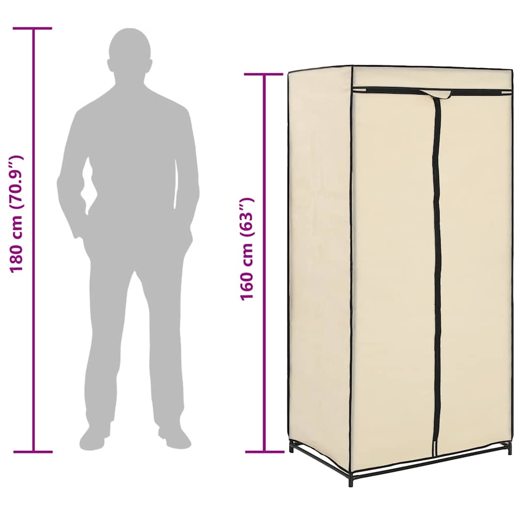Armadio Crema 75x50x160 cm