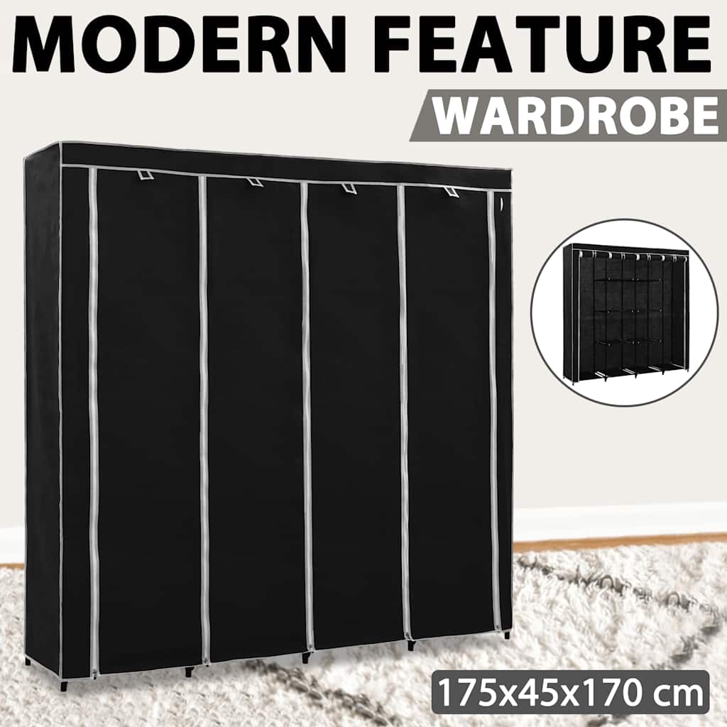 Guardaroba con 4 Scomparti 175x45x170 cm