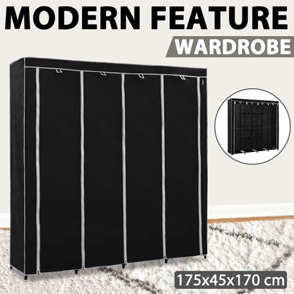 Guardaroba con 4 Scomparti 175x45x170 cm