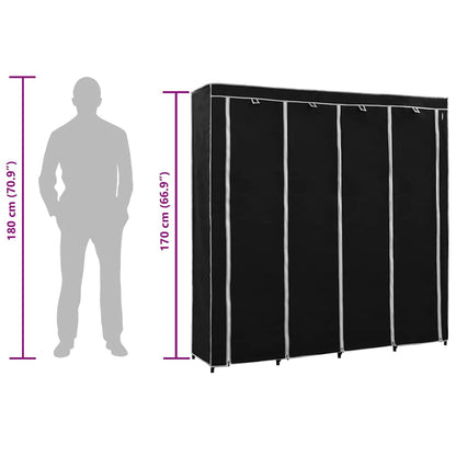 Guardaroba con 4 Scomparti 175x45x170 cm