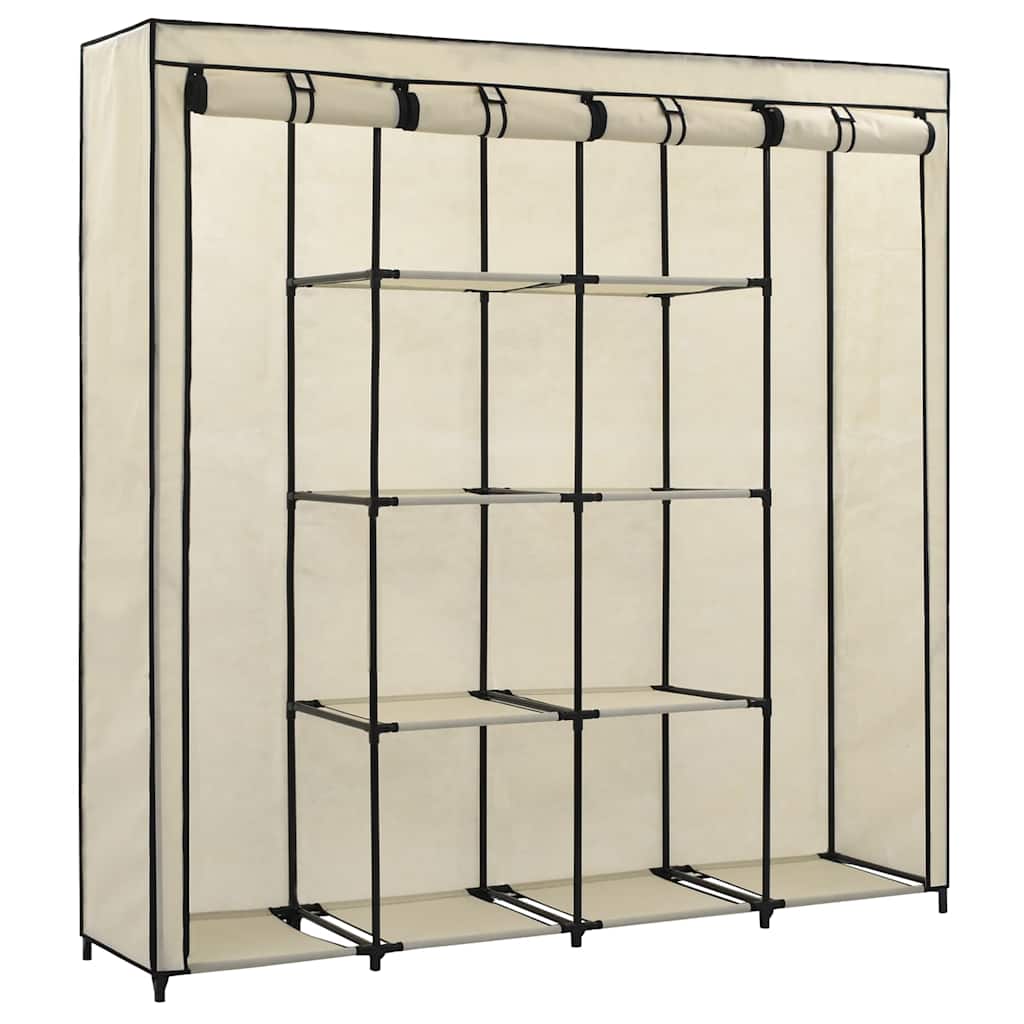 Guardaroba con 4 Scomparti Crema 175x45x170 cm | homemem39