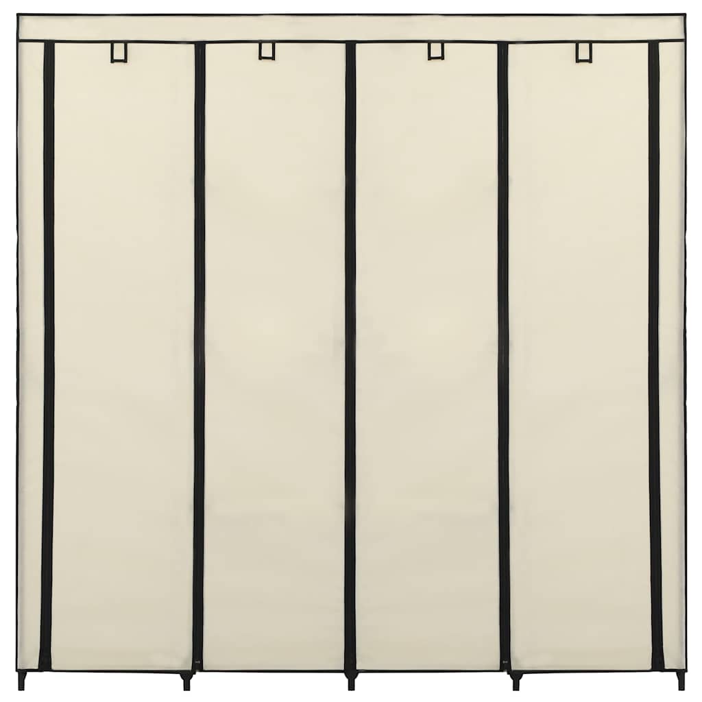 Guardaroba con 4 Scomparti Crema 175x45x170 cm