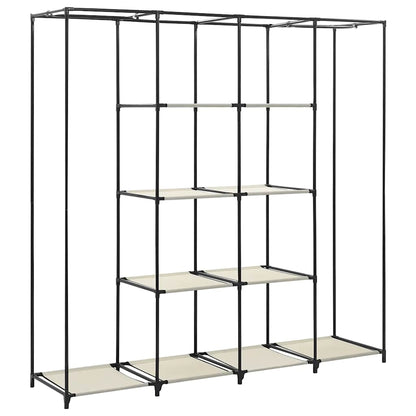 Guardaroba con 4 Scomparti Crema 175x45x170 cm | homemem39