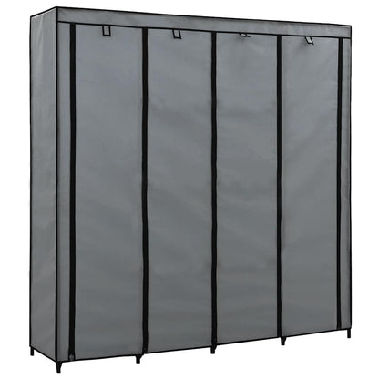 Guardaroba con 4 Scomparti Grigio 175x45x170 cm | homemem39