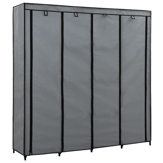 Guardaroba con 4 Scomparti Grigio 175x45x170 cm | homemem39
