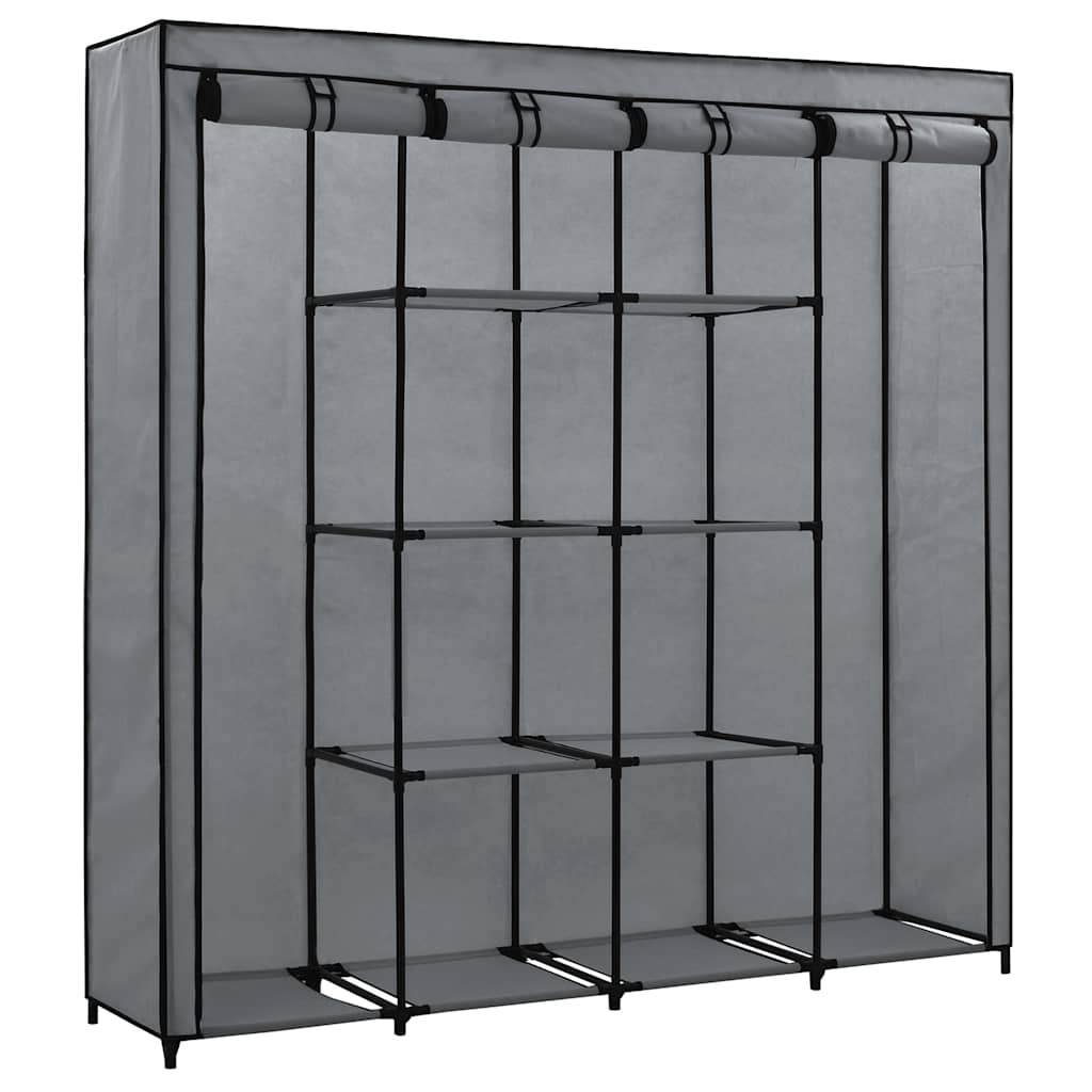 Guardaroba con 4 Scomparti Grigio 175x45x170 cm | homemem39