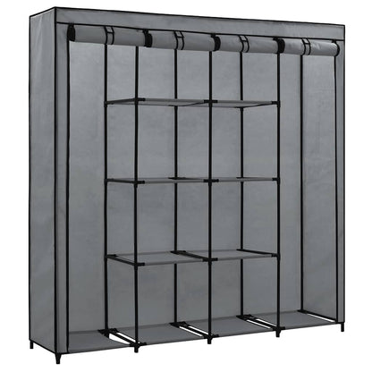 Guardaroba con 4 Scomparti Grigio 175x45x170 cm | homemem39