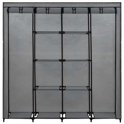 Guardaroba con 4 Scomparti Grigio 175x45x170 cm | homemem39