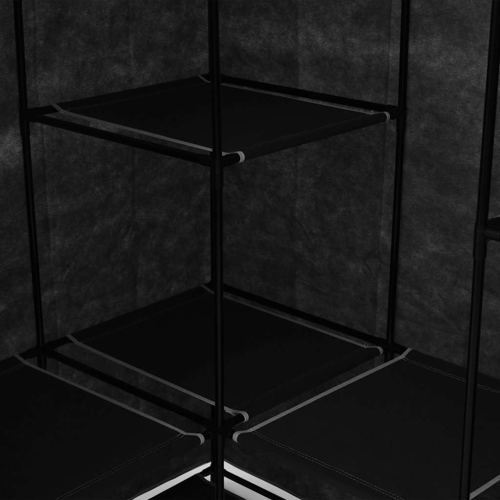 Armadio Angolare Nero 130x87x169 cm | homemem39
