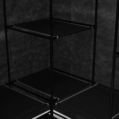 Armadio Angolare Nero 130x87x169 cm | homemem39