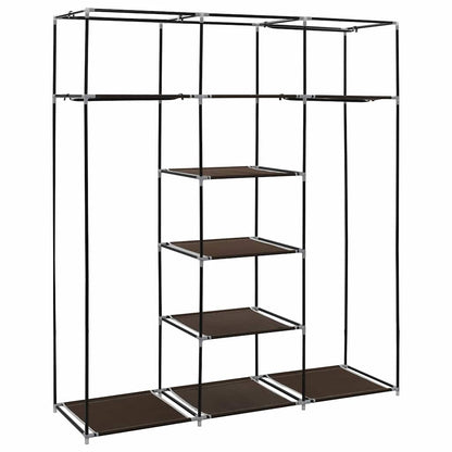 Armadio con Scomparti e Aste Marrone 150x45x175 cm in Tessuto | homemem39