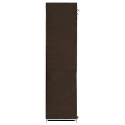 Armadio con Scomparti e Aste Marrone 150x45x175 cm in Tessuto | homemem39