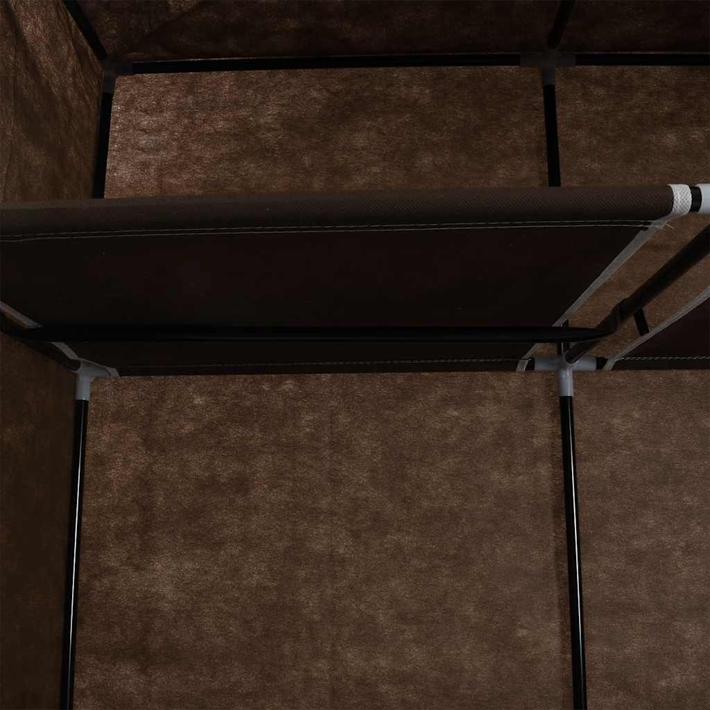 Armadio con Scomparti e Aste Marrone 150x45x175 cm in Tessuto | homemem39