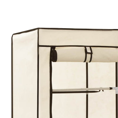 Armadio con Scomparti e Aste Crema 150x45x175 cm in Tessuto | homemem39