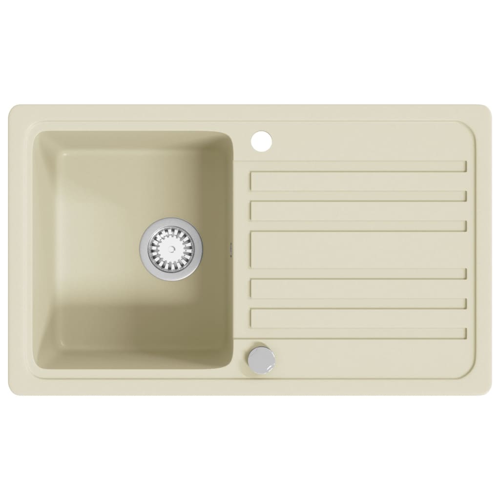 Lavello da Cucina in Granito Vasca Singola Beige | homemem39