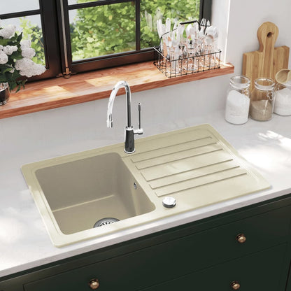 Lavello da Cucina in Granito Vasca Singola Beige | homemem39