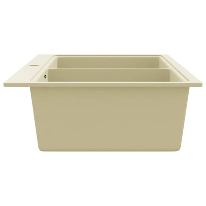 Lavello da Cucina in Granito Vasca Doppia Beige | homemem39