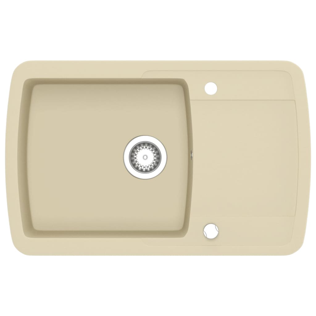 Lavello da Cucina in Granito Vasca Singola Beige | homemem39