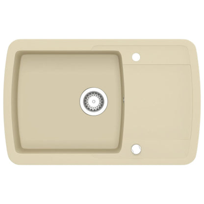 Lavello da Cucina in Granito Vasca Singola Beige - homemem39