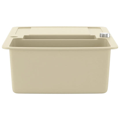Lavello da Cucina in Granito Vasca Doppia Beige | homemem39