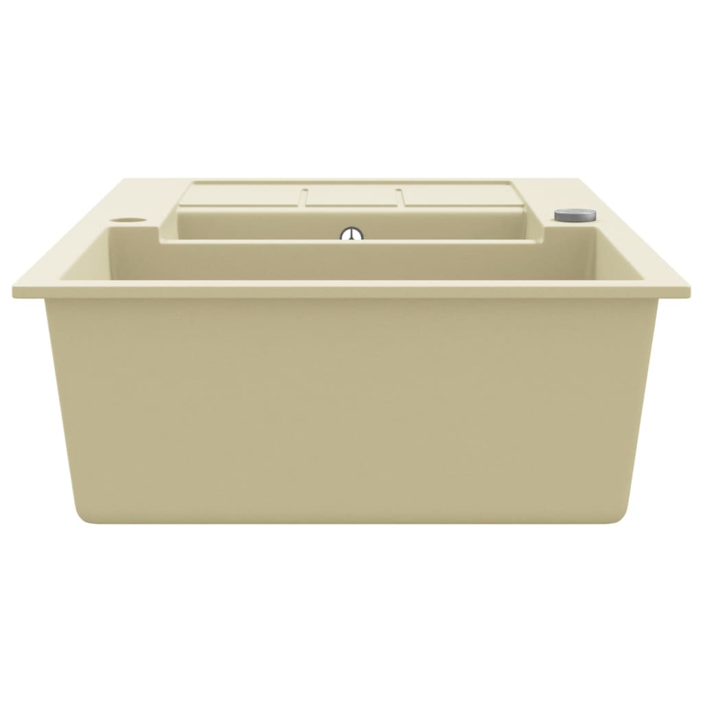Lavello da Cucina in Granito Vasca Doppia Beige | homemem39