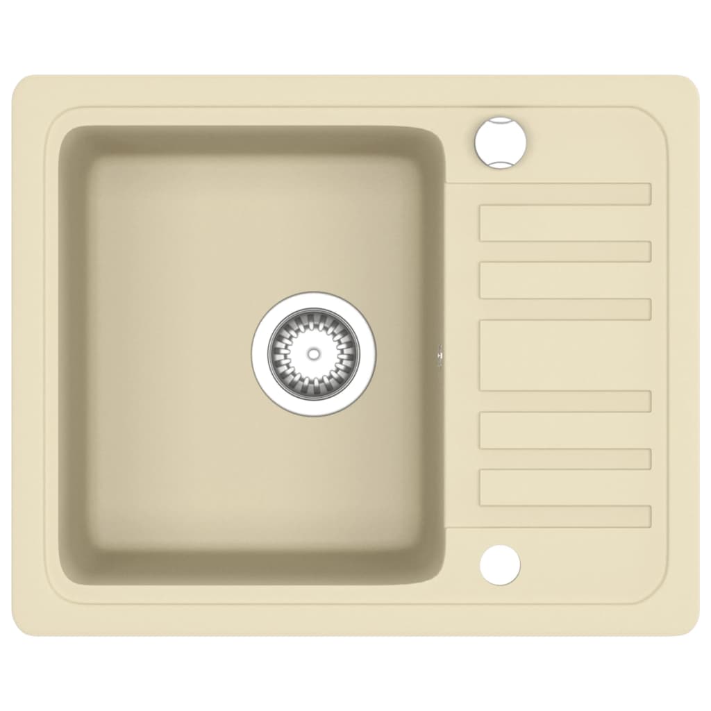 Lavello da Cucina in Granito Vasca Singola Beige | homemem39