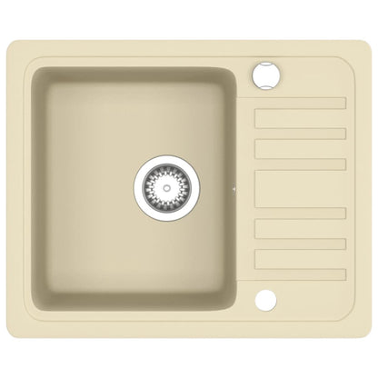 Lavello da Cucina in Granito Vasca Singola Beige | homemem39