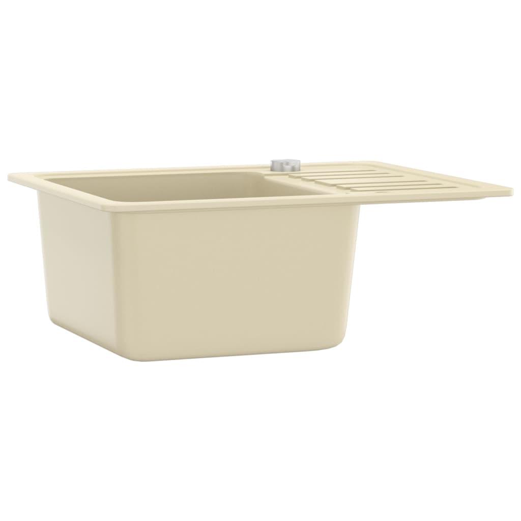 Lavello da Cucina in Granito Vasca Singola Beige - homemem39