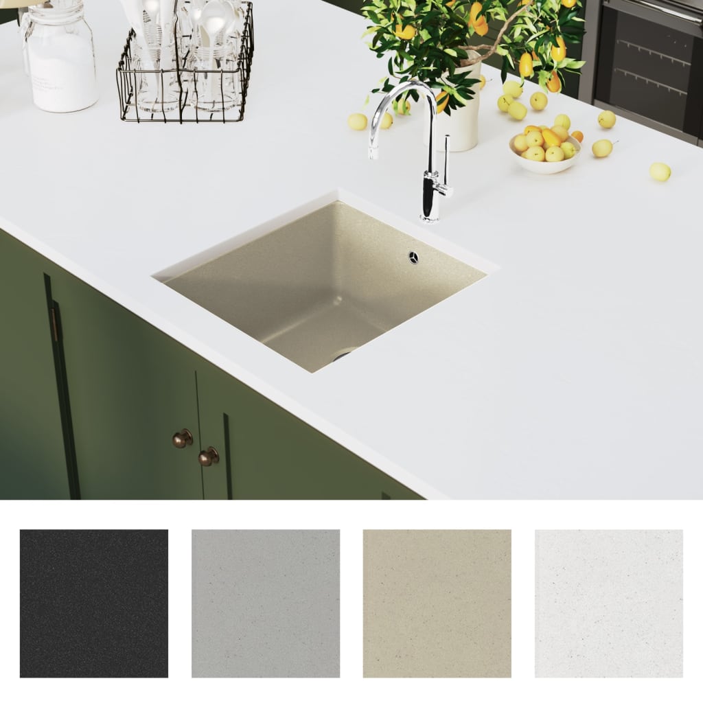 Lavello da Cucina in Granito Vasca Singola Beige | homemem39