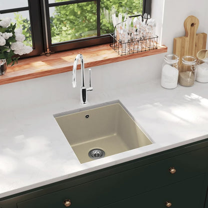 Lavello da Cucina in Granito Vasca Singola Beige | homemem39