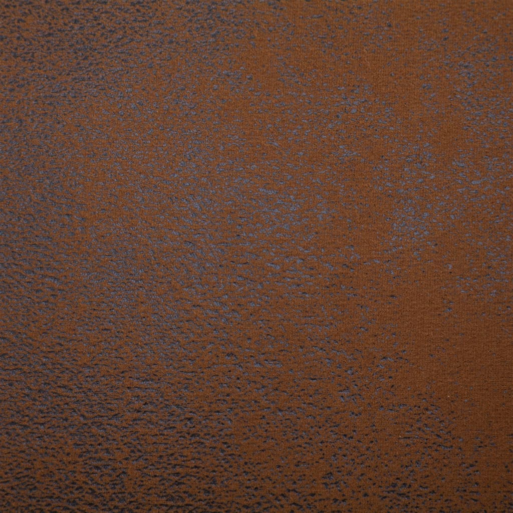 Sdraio con Cuscino Marrone in Pelle Sintetica Scamosciata - homemem39