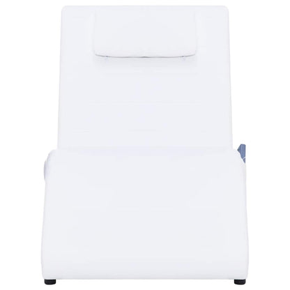 Sdraio Massaggiante con Cuscino Bianco in Similpelle - homemem39