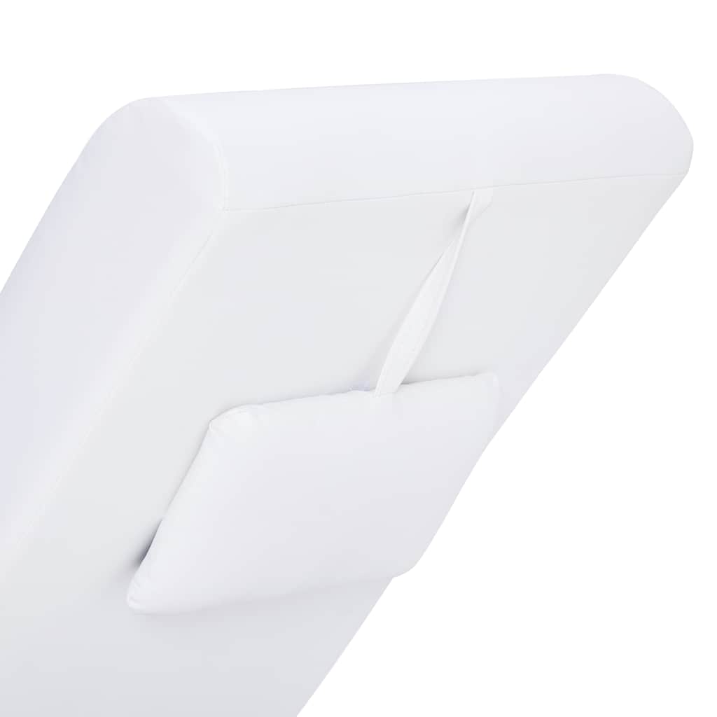 Sdraio Massaggiante con Cuscino Bianco in Similpelle - homemem39