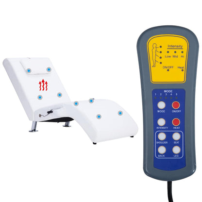 Sdraio Massaggiante con Cuscino Bianco in Similpelle - homemem39