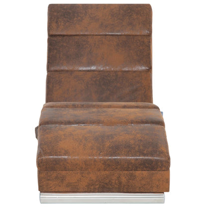 Sdraio Massaggiante Marrone in Similpelle  Scamosciata - homemem39