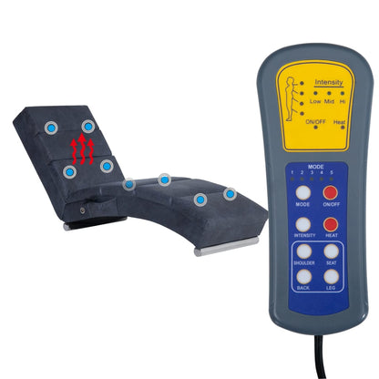 Sdraio Massaggiante Grigia in Similpelle Scamosciata - homemem39