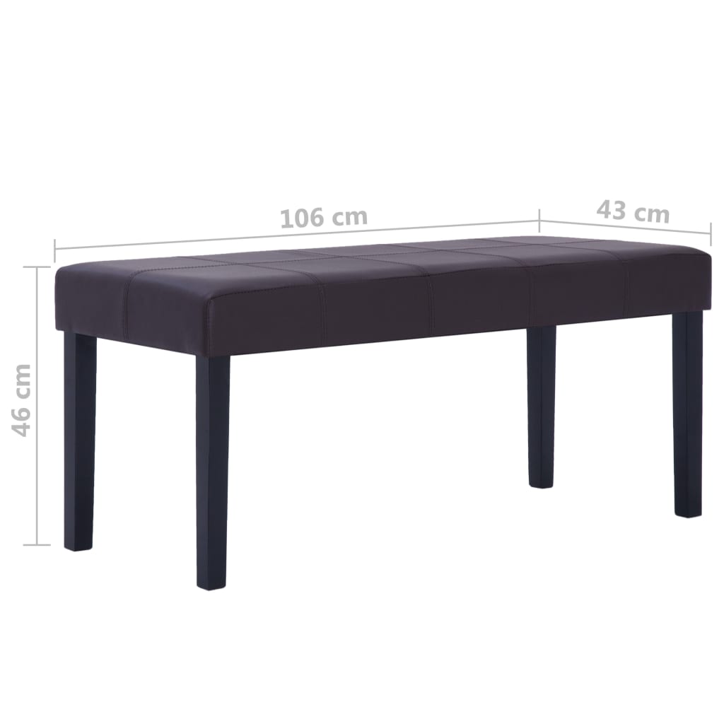 Panca 106 cm Marrone in Similpelle | homemem39