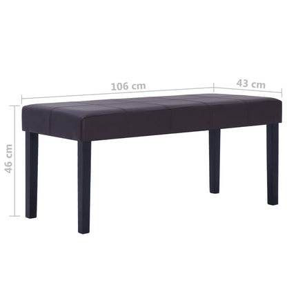 Panca 106 cm Marrone in Similpelle | homemem39