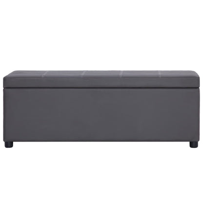 Panca con Vano Portaoggetti 116 cm Grigia in Similpelle | homemem39