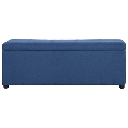 Panca con Vano Portaoggetti 116 cm Blu in Poliestere | homemem39