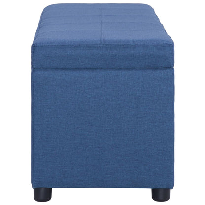Panca con Vano Portaoggetti 116 cm Blu in Poliestere | homemem39
